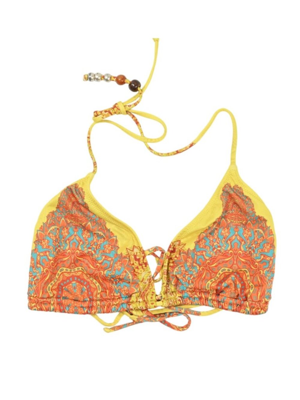 Bananhot Marilyn Printed Bikini Top in Yellow Sunset